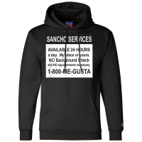 Mens Funny Sancho Services News Ad Mexican Humor For Sanchos T Shirt Champion Hoodie | Artistshot