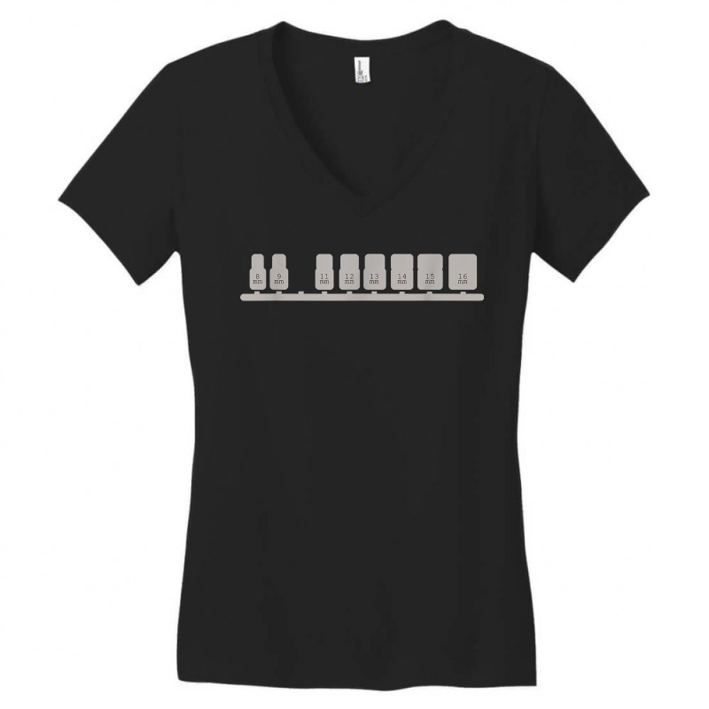 Missing 10mm Socket Funny Mechanicss Women's V-Neck T-Shirt by CaitlynLevine | Artistshot