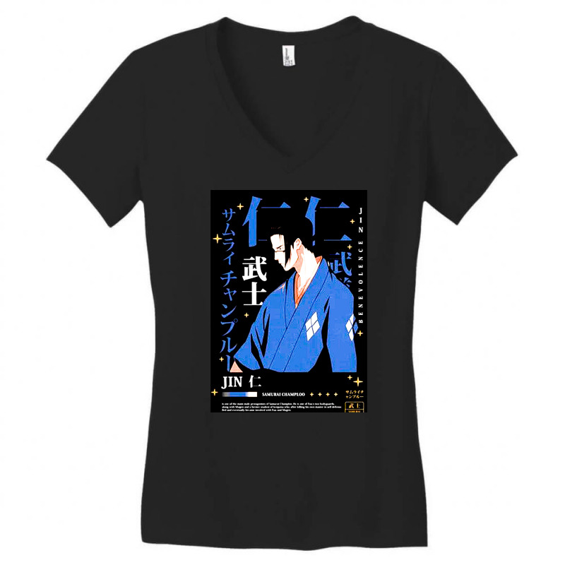 Samurai Champloo Jin, Samurai, Champloo, Jin, Samurai Champloo Jins, S Women's V-Neck T-Shirt by cm-arts | Artistshot