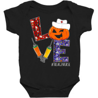 Triage Nurse Love Nurse Life Halloween Pumpkin Costume Baby Bodysuit | Artistshot