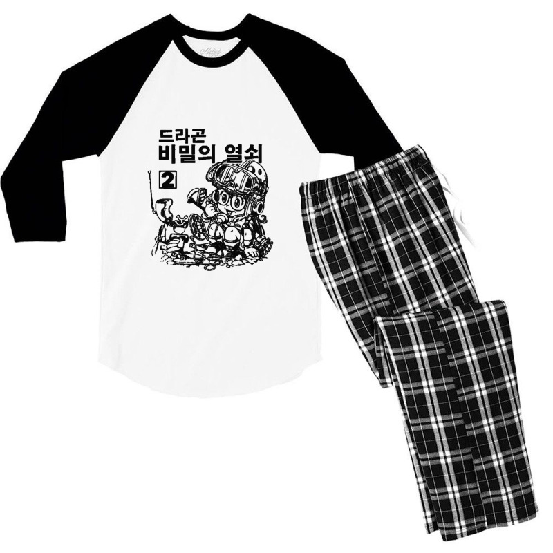 Black And White Version Men's 3/4 Sleeve Pajama Set by cm-arts | Artistshot