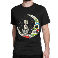 Sugar Skull Cat Moon Dia De Los Muertos Halloween Costume Classic T-shirt | Artistshot