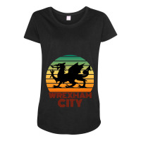 Wrexham City, City Of Wrexham, Capital Of North Wales Maternity Scoop Neck T-shirt | Artistshot