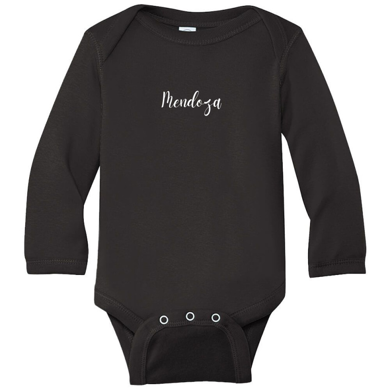 Mendoza Surname Family Name Hispanic Latin Spanish Heritage Long Sleeve Baby Bodysuit by Dapper | Artistshot