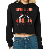 True Crime And Chill Retro Halloween Spooky Season Women Men Cropped Hoodie | Artistshot