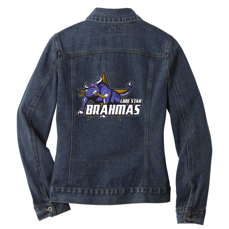 Lone Star Brahmas Ladies Denim Jacket by Imago | Artistshot