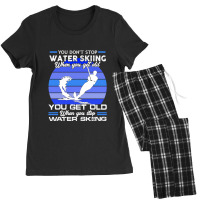 Funny Water Skiing Designs For Men Women Water Skier Athlete Women's Pajamas Set | Artistshot