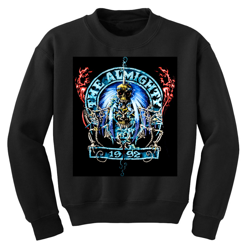 The Almighty, Donington Park 1992, The Almighty, Donington, Park, 1992 Youth Sweatshirt by cm-arts | Artistshot