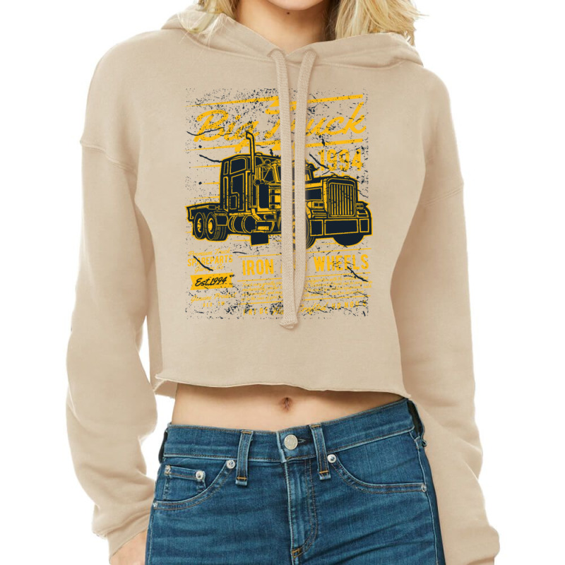 Big Truck Cropped Hoodie by QuantaviusXaver | Artistshot