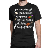 Womens Glockenspiels Tambourines Xylophones Rhythm Sticks V Neck T Shi Classic T-shirt | Artistshot