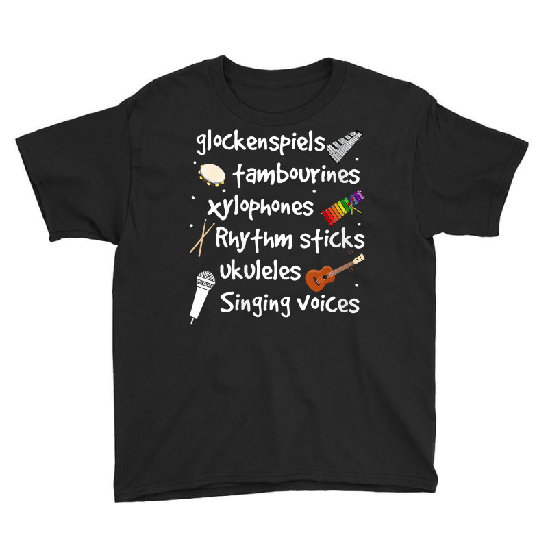 Womens Glockenspiels Tambourines Xylophones Rhythm Sticks V Neck T Shi Youth Tee by cm-arts | Artistshot