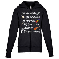 Womens Glockenspiels Tambourines Xylophones Rhythm Sticks V Neck T Shi Youth Zipper Hoodie | Artistshot