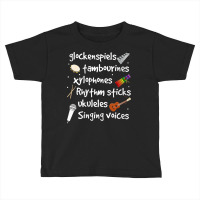 Womens Glockenspiels Tambourines Xylophones Rhythm Sticks V Neck T Shi Toddler T-shirt | Artistshot