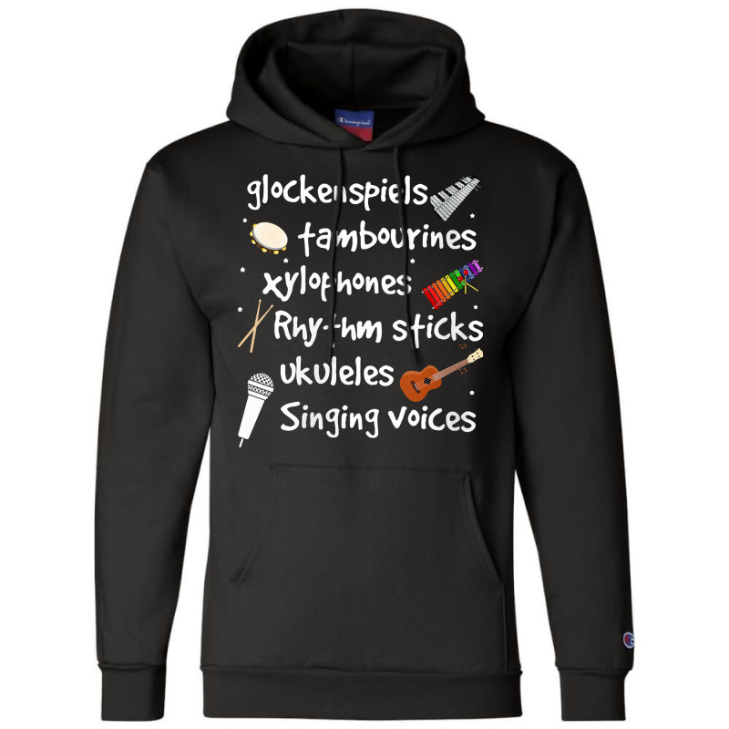 Womens Glockenspiels Tambourines Xylophones Rhythm Sticks V Neck T Shi Champion Hoodie by cm-arts | Artistshot