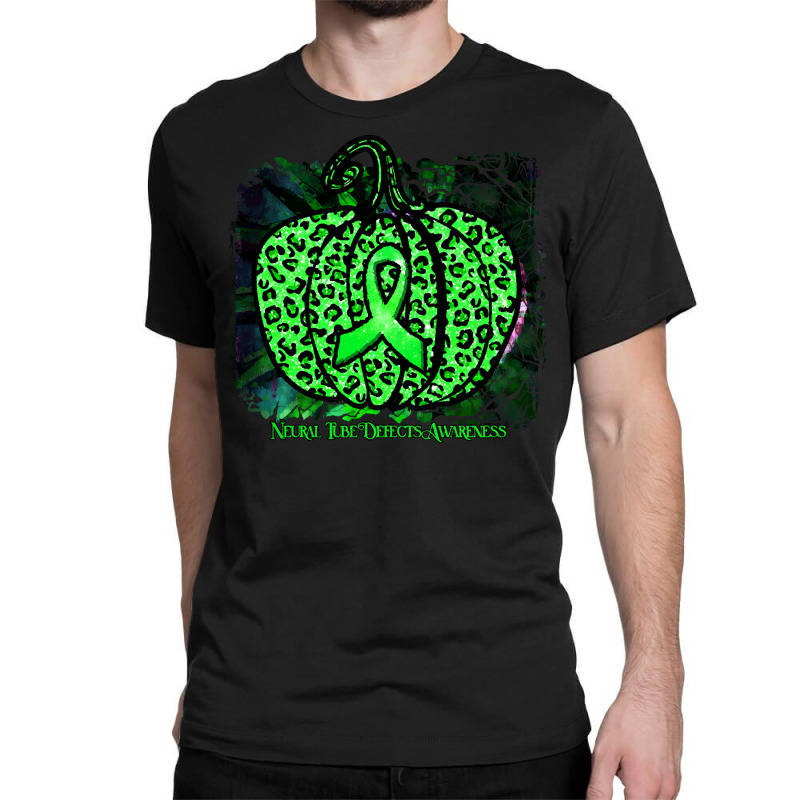 Neural Tube Defects Awareness   Leopard Pumpkin Ribbon T Shirt Classic T-shirt | Artistshot