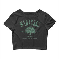 Manassas Virginia Vintage Distressed Style Design Souvenir Premium Crop Top | Artistshot