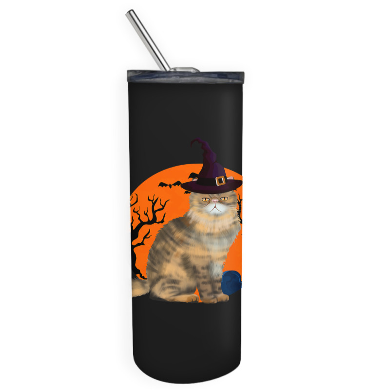 Halloween People Giving Me Peace Hand Skeleton Skull Creeps Halloween Skinny Tumbler | Artistshot