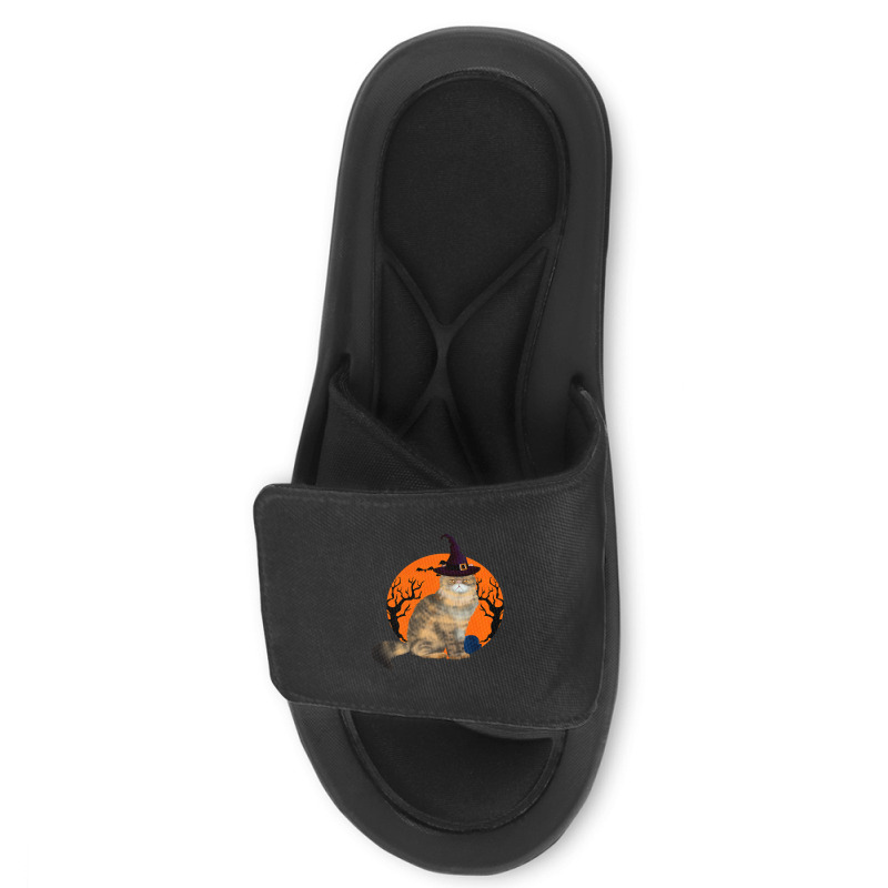 Halloween People Giving Me Peace Hand Skeleton Skull Creeps Halloween Slide Sandal | Artistshot