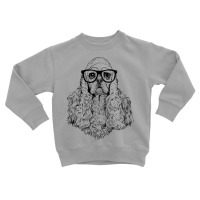 Womens Hipster American Cocker Spaniel In Nerd Glasses Dog V Neck T Sh Toddler Sweatshirt | Artistshot