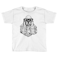 Womens Hipster American Cocker Spaniel In Nerd Glasses Dog V Neck T Sh Toddler T-shirt | Artistshot