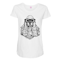 Womens Hipster American Cocker Spaniel In Nerd Glasses Dog V Neck T Sh Maternity Scoop Neck T-shirt | Artistshot