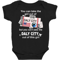 Girl From Daly City Boarding Pass   Flight Ticket Daly City Baby Bodysuit | Artistshot