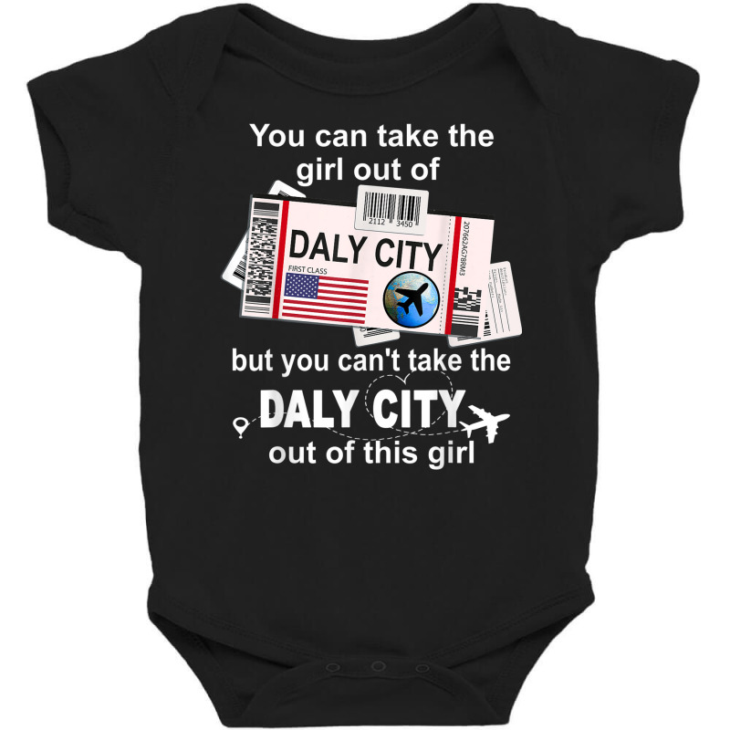 Girl From Daly City Boarding Pass   Flight Ticket Daly City Baby Bodysuit | Artistshot