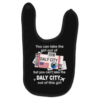 Girl From Daly City Boarding Pass   Flight Ticket Daly City Baby Bibs | Artistshot