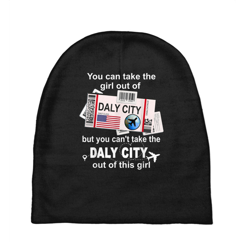 Girl From Daly City Boarding Pass   Flight Ticket Daly City Baby Beanies | Artistshot