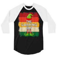 The Gaming Elf Matching Group Christmas Party Pajama 3/4 Sleeve Shirt | Artistshot