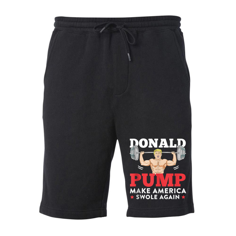 Donald Pump Funny Trump Swole Again Weight Lifting Workout Tank Top Fleece Short | Artistshot