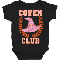 Coven Club Halloween Spooky Fall Vibes Witch Boho Groovy Baby Bodysuit | Artistshot