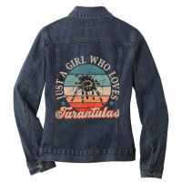 Tarantula Just A Girl Who Loves Tarantulas Terrarium Tank Top Ladies Denim Jacket | Artistshot