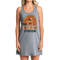 One Thankful Principal Rainbow Turkey Fall Thanksgiving Tank Dress | Artistshot