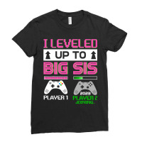 Leveled Up To Big Sister 2023 Cute I'm Going To Be A Big Sis Ladies Fitted T-shirt | Artistshot