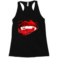 Vampire Kissing Lips Vampire Teeth Bats Halloween Racerback Tank | Artistshot