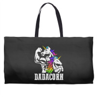 Dadacorn Fathers Day Gift For Dad Of Unicorn Daughter Weekender Totes | Artistshot