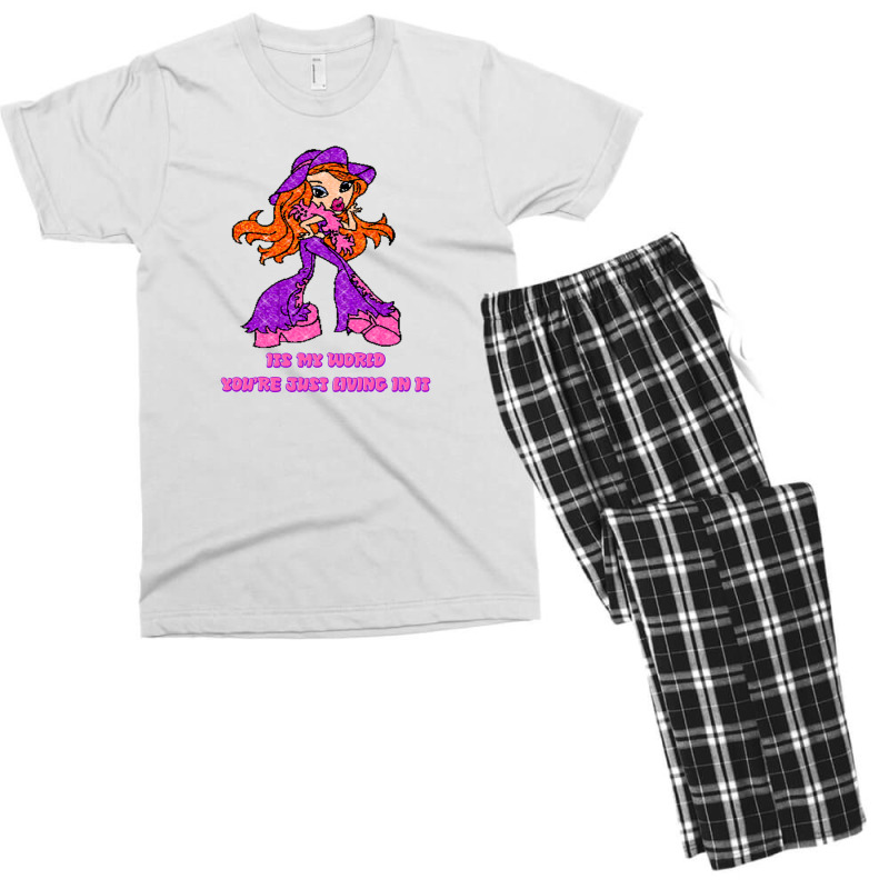 Bratz It's My World Just Living Men's T-shirt Pajama Set | Artistshot