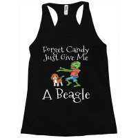 Forget Candy Just Give Me A Beagle Funny Halloween Zombie Racerback Tank | Artistshot