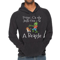 Forget Candy Just Give Me A Beagle Funny Halloween Zombie Vintage Hoodie | Artistshot