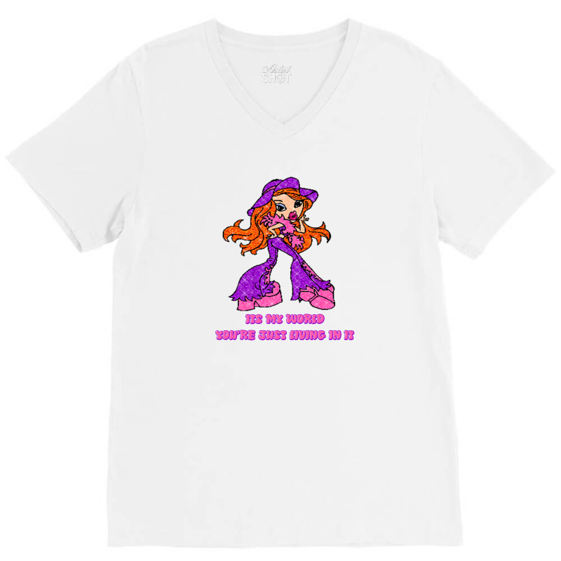 Bratz It's My World Just Living V-neck Tee | Artistshot