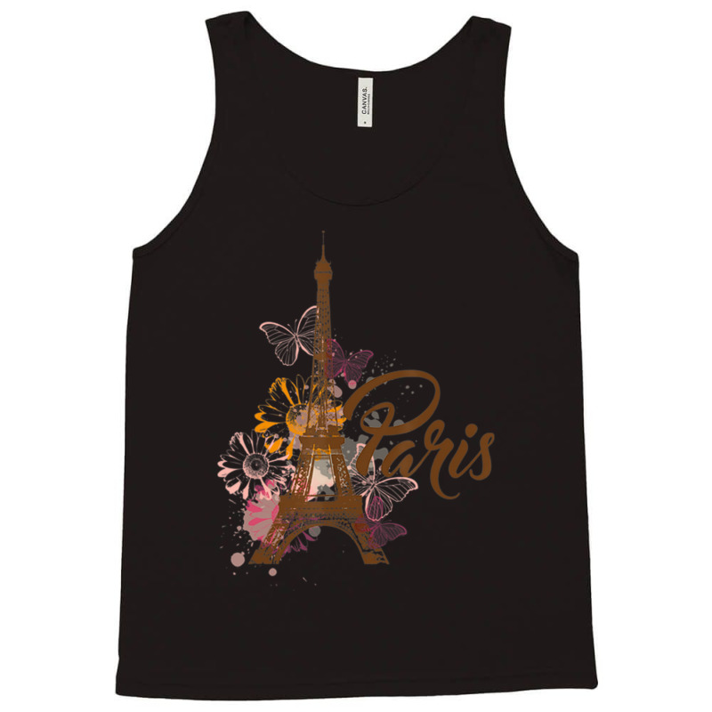 Vintage Paris I Love Travel Wanderlust Eiffel Tower Tank Top by Gibbons Washburn | Artistshot