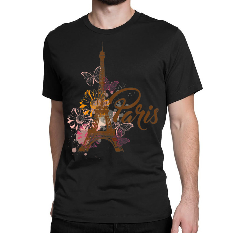 Vintage Paris I Love Travel Wanderlust Eiffel Tower Classic T-shirt by Gibbons Washburn | Artistshot