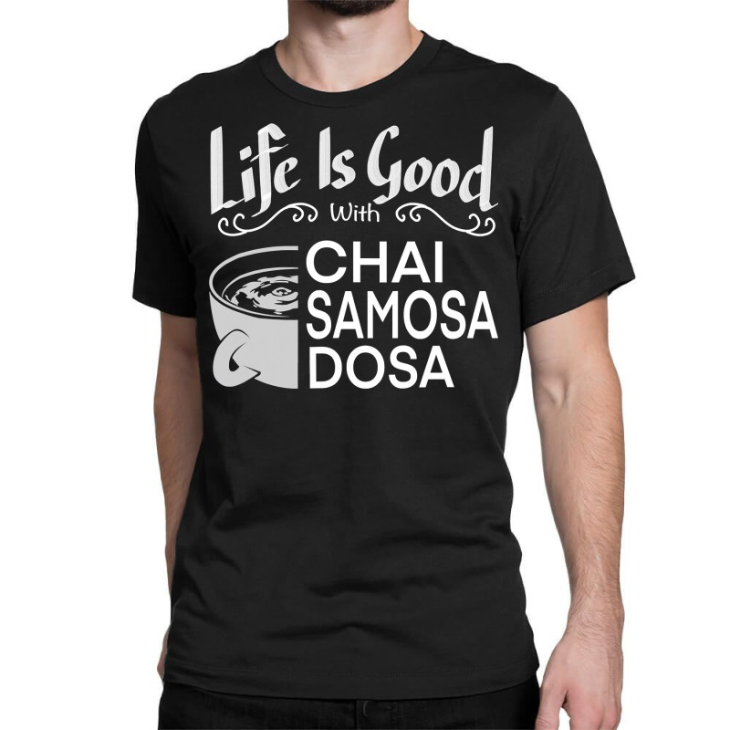 India Food Culture Chai Samosa Desi Humor Funny Classic T-shirt by AuturoMedero | Artistshot