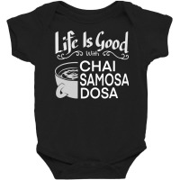 India Food Culture Chai Samosa Desi Humor Funny Baby Bodysuit | Artistshot