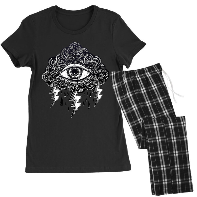 Stay Weird All Seeing Eye Hypnosis Psychic Tattoo Women's Pajamas Set by GuadalupeRosemarie | Artistshot