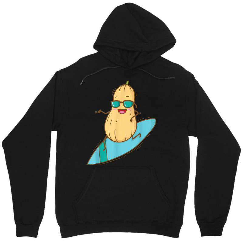 Butternut Squash Surfing In The Water Unisex Hoodie by Fashzilla | Artistshot