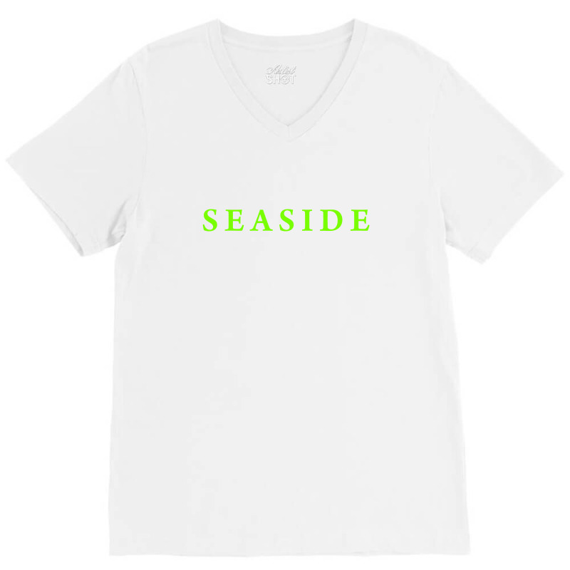 Seaside Green V-neck Tee | Artistshot