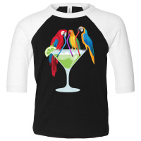 Parrots Drinking Margarita Tropical Vacation Hawaiian Birds Long Sleev Toddler 3/4 Sleeve Tee | Artistshot