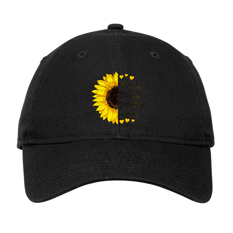 It_s Fine I_m Fine Everything Is Fine Sunflower Adjustable Cap | Artistshot